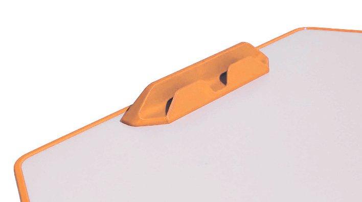 2x Multi-Size Trapezoidal Desk Orange/Grey